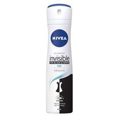 Nivea Deodorant 150 Ml Kadın Invisible Black & White Pure