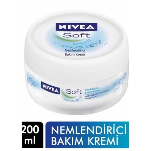 Nivea Soft Krem 200 Ml Nemlendirici Bakım Yüz Kremi