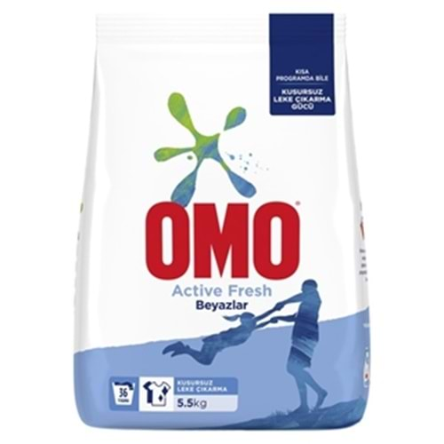 Omo Matik 5,5 kg Active Fresh Beyazlar İçin Çamaşır Deterjanı