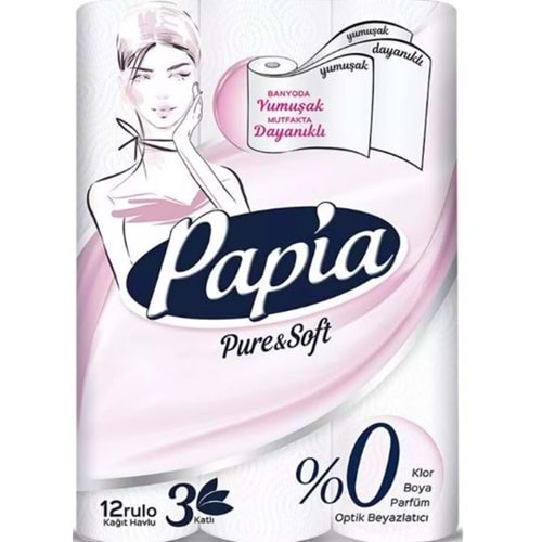 Papia Pure Soft 12 Adet Kağıt Havlu