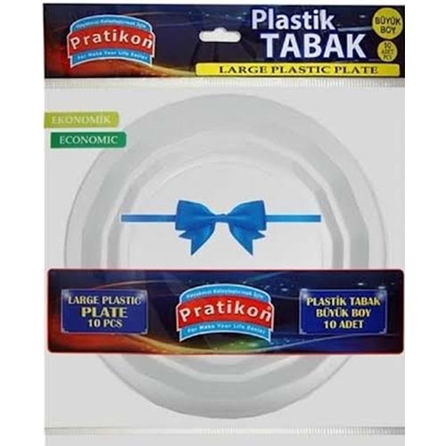 Pratikon Plastik Tabak Büyük 10'lu