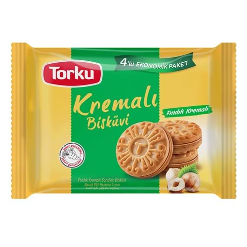 Torku 4 Lü Kremalı Sandviç Bisküvi Fındıklı 272 gr