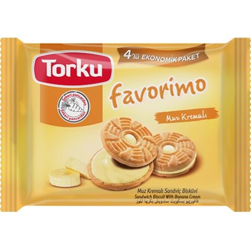 Torku 4 Lü Favorimo Bisküvi Muz 272 Gr