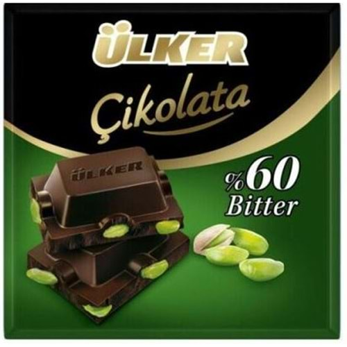 Ülker Kare Çikolata 65 Gr Bitter Antep Fıstık