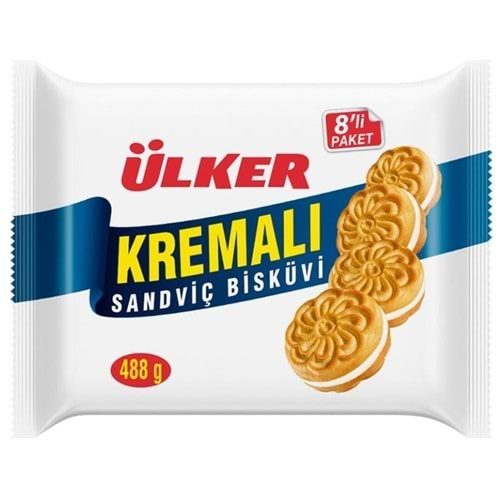 Ülker Kremalı Sandviç Bisküvi 8X61Gr 488 Gr