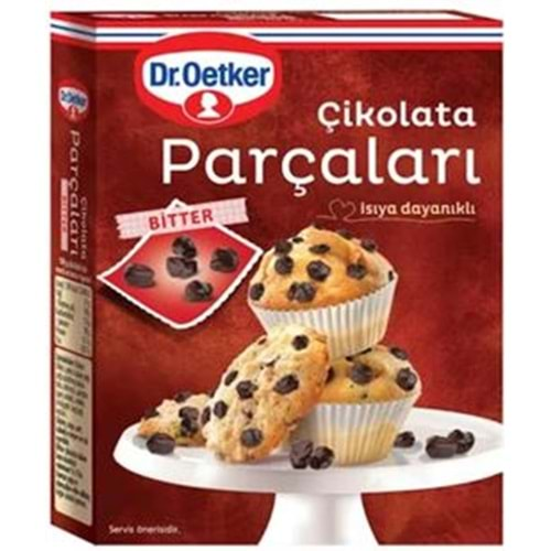 Dr.Oetker Damla Çikolata Parçaları Bitter 70 Gr