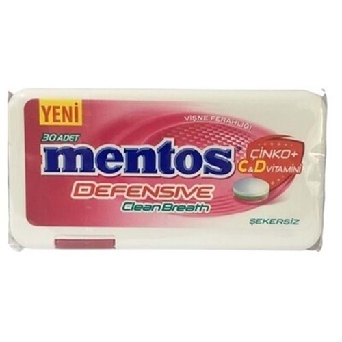 Mentos Defensive Clean Breath Vişne Ferhalığı 30 Adet