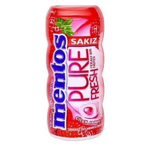 Mentos Pure Fresh Çilek Aromalı Draje Sakız 30 Gr Kutu