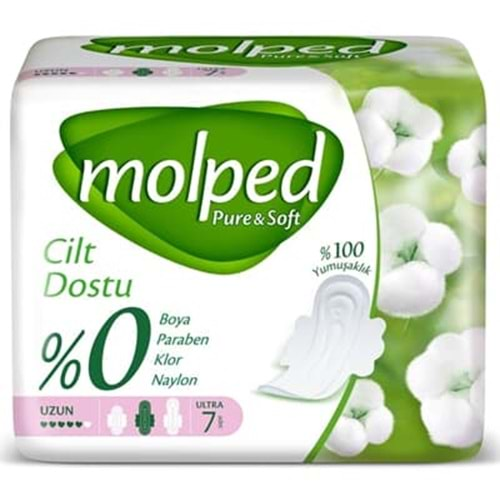 Molped Hijyenik Ped Ultra Pure & Soft Tekli Uzun 7'li