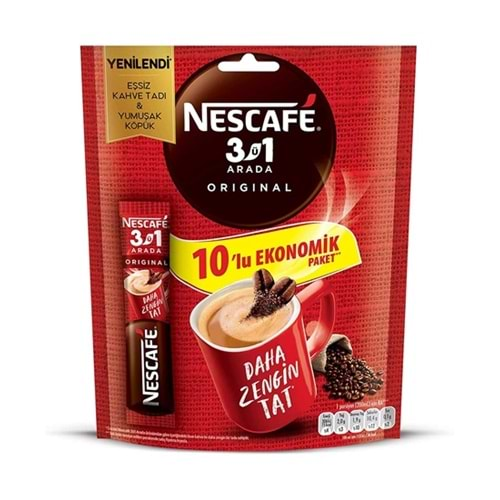 Nescafe 3'ü 1 Arada 17,5 gr 10'lu Paket