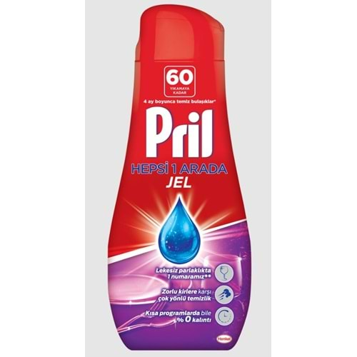 Pril Hepsi Bir Arada Jel 60 Yıkama 1.080 Ml