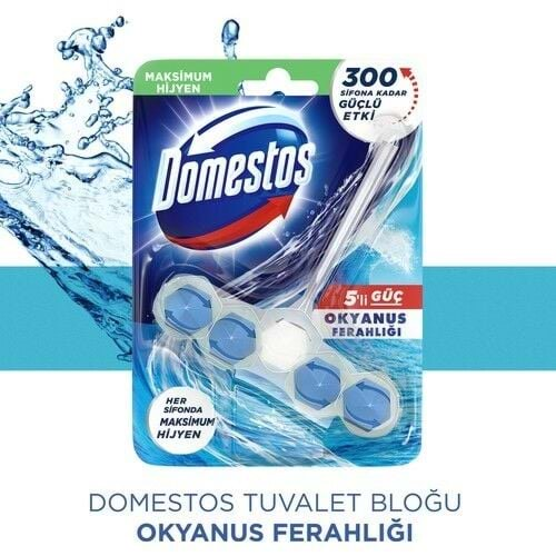 Domestos Wc Bloğu 5'li Güç Okyanus Ferahlığı 50 Gr