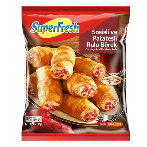 SuperFresh Sosisli Dondurulmuş Rulo Börek 420 Gr