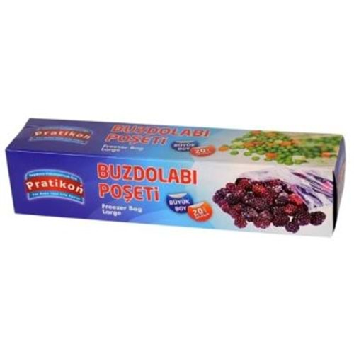 Pratikon Buzdolabı Poşeti Büyük Boy 30x45cm 15 Adet